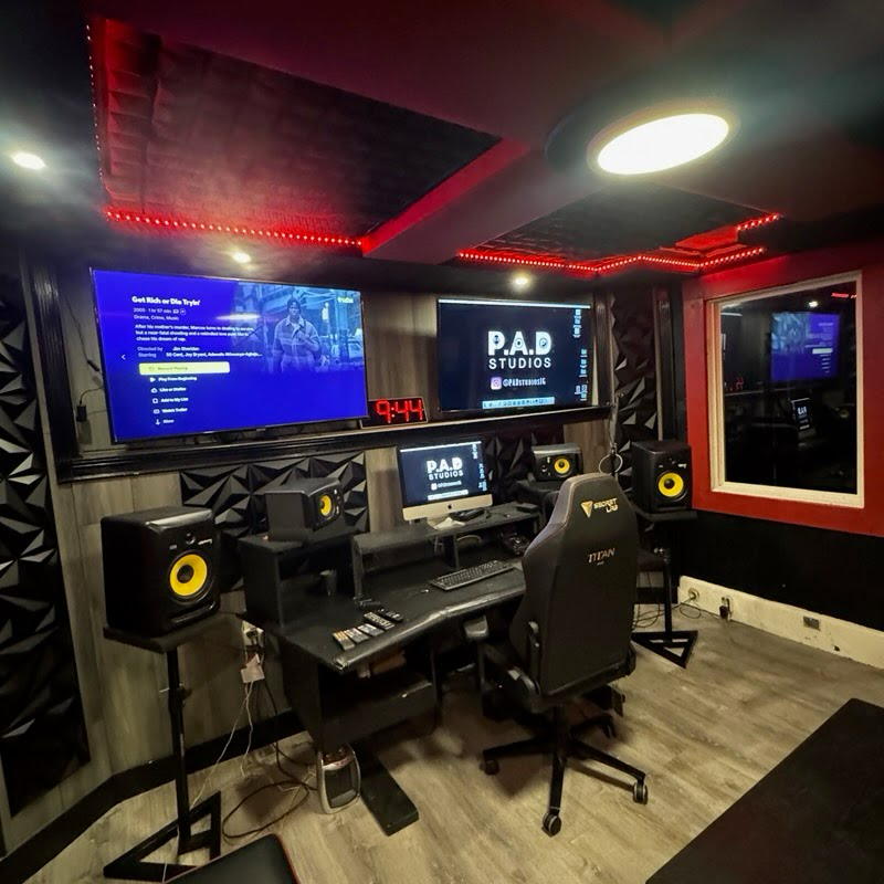 PAD Studios A Room music recording studio with professional equipment and creative recording environment